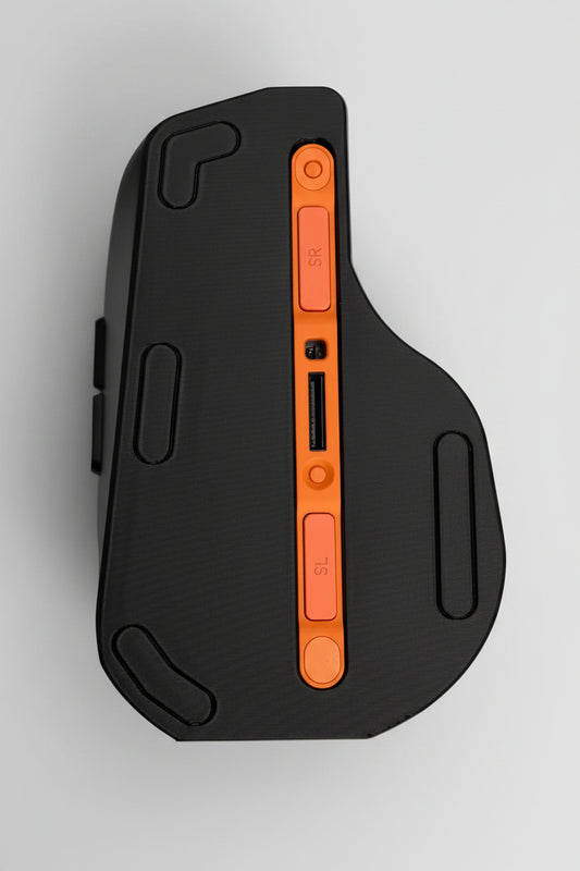 Atașament mouse Joy-Con Nintendo Switch 2 – vedere laterală, design ergonomic tip mouse