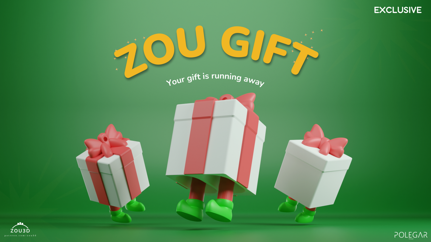 Zou Gift - Breloc 3D Cadou cu Picioare