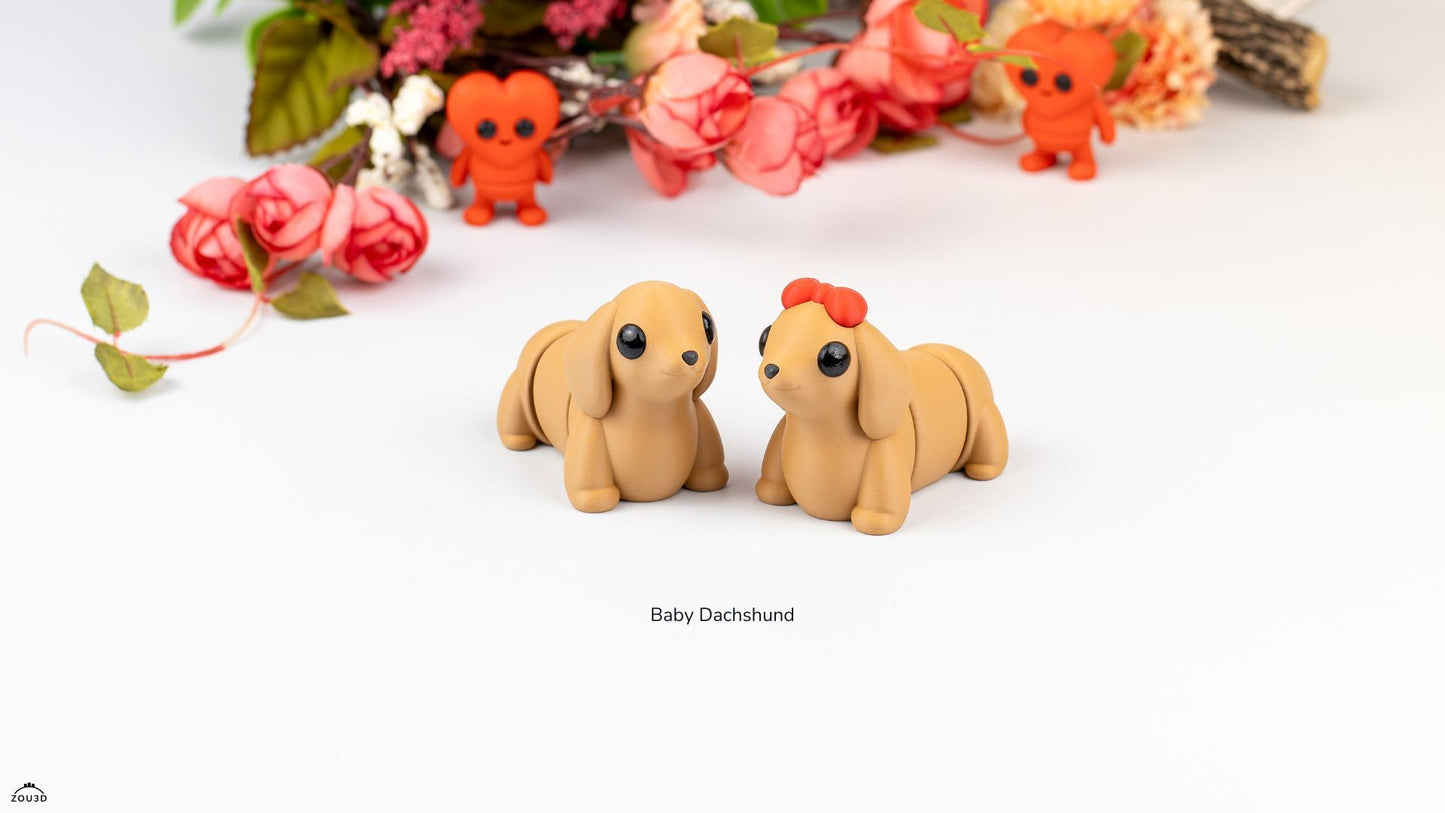 Baby Dachshund - Figurina 3D
