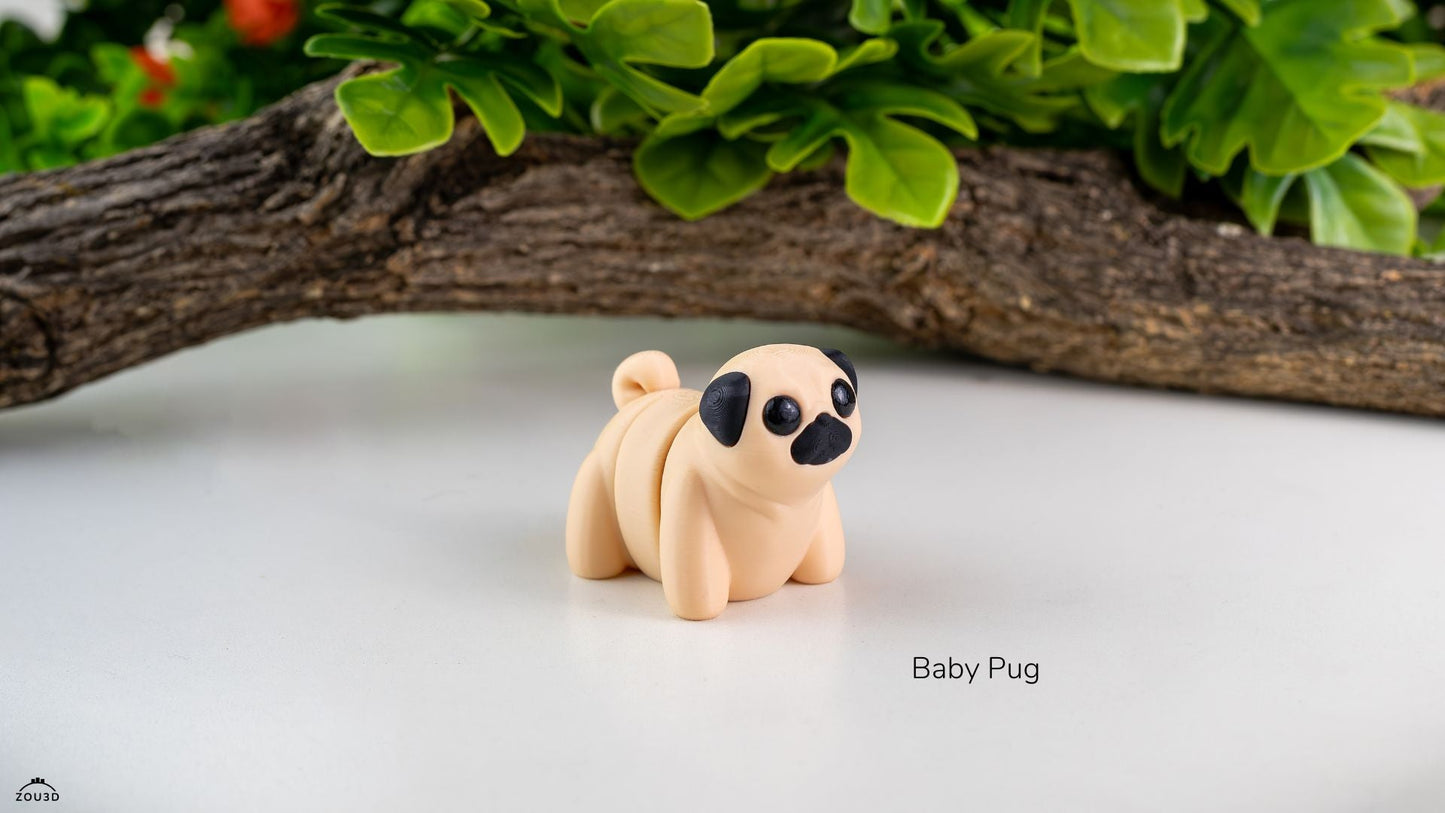 Baby Pug - Figurina 3D