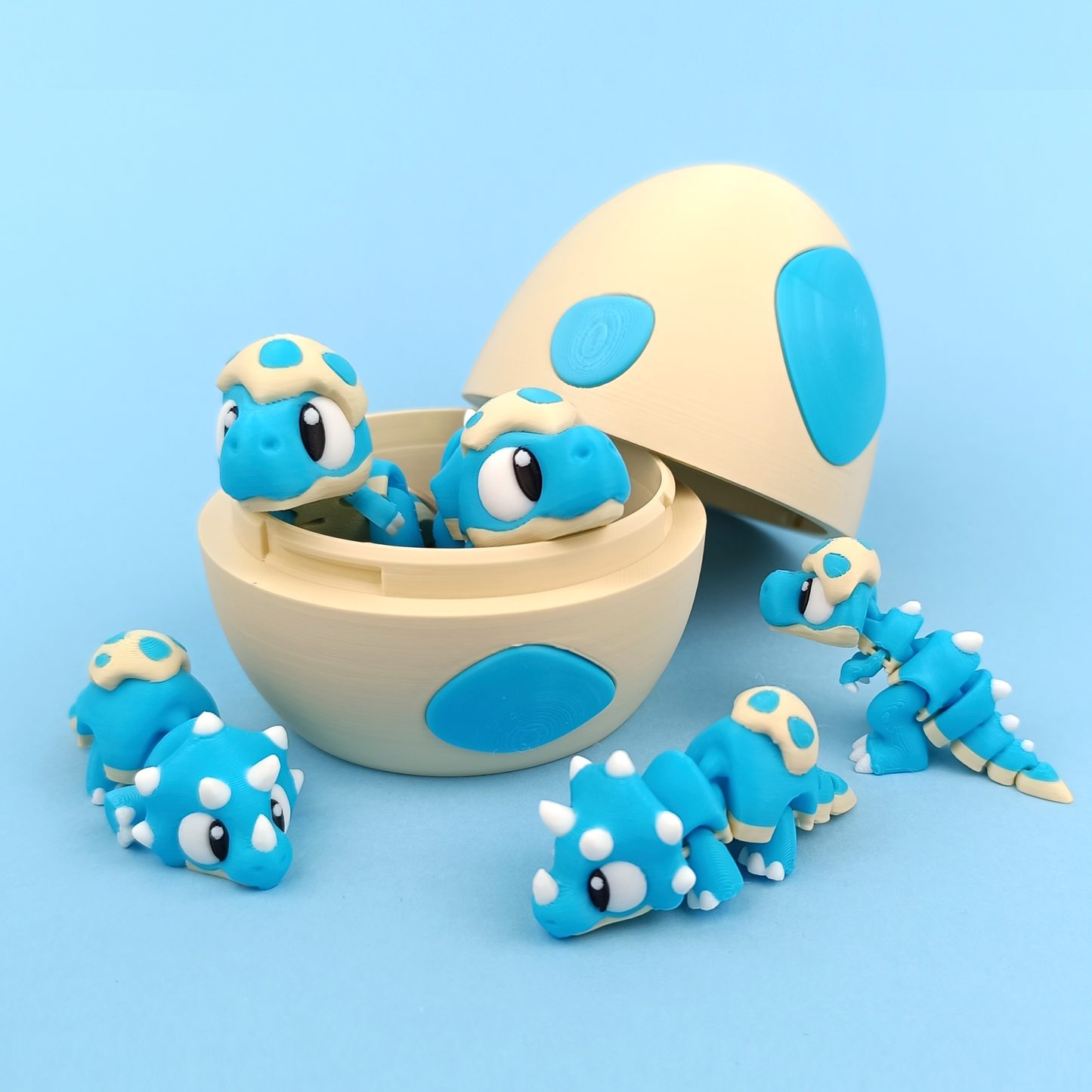 Dino Egg Surpriză - Set 3D Ou cu Dinozaur Kawaii Articulat