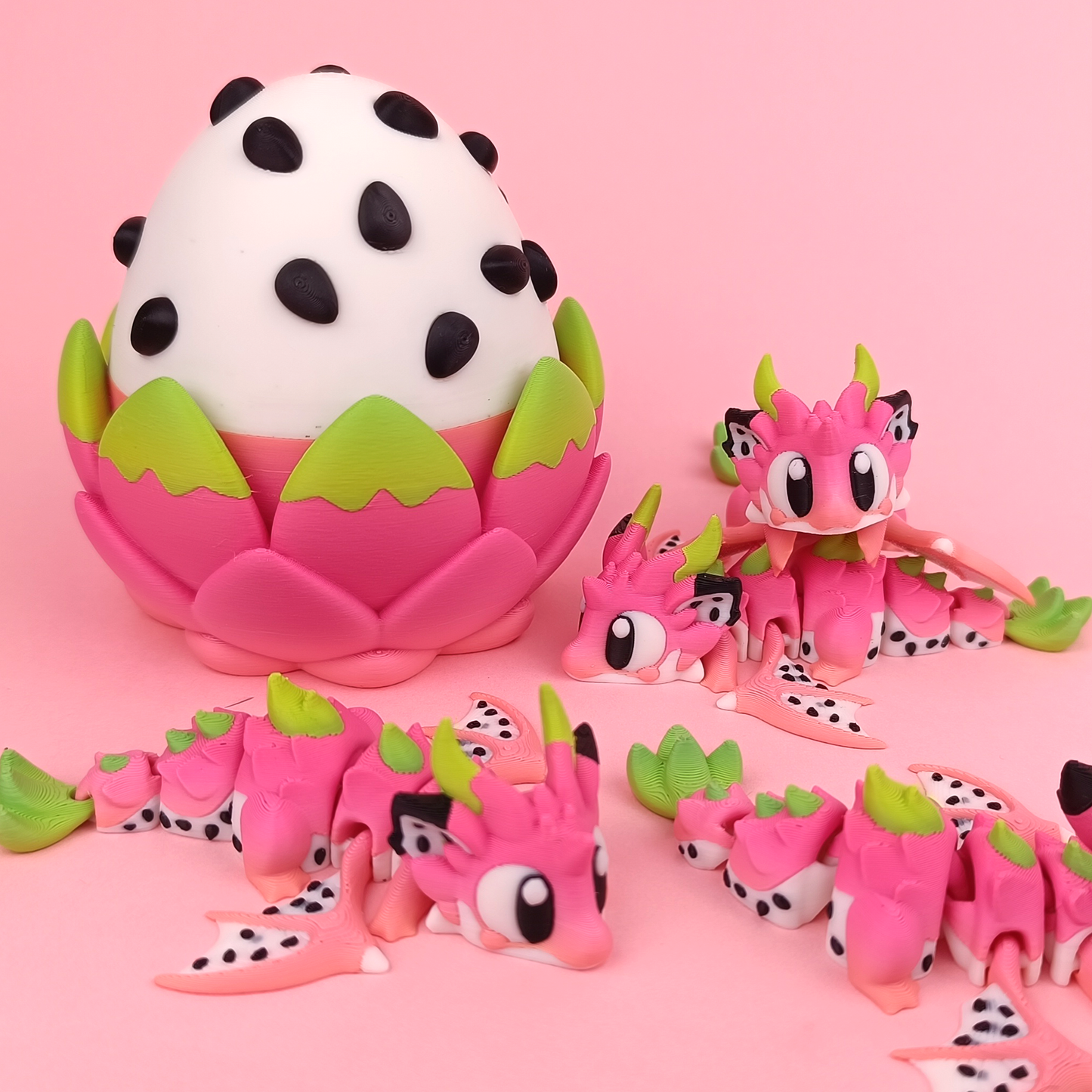 Dragon Fruit Dragon Egg - Set 3D Dragon Fruct cu Ou