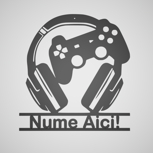Decoratiune Gaming Perete cu Nume Personalizabil