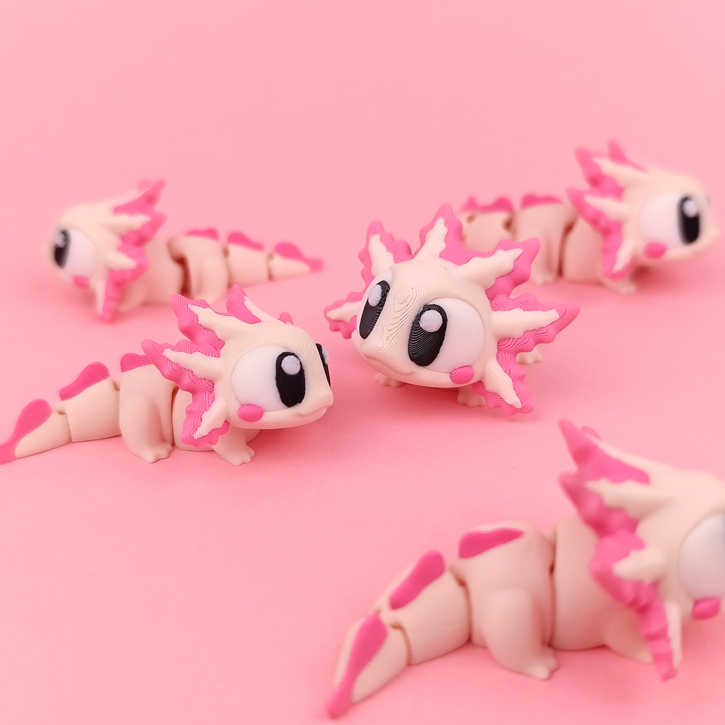 Flexi Axolotl - Figurina 3D Axolotl Kawaii Articulat