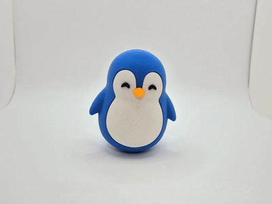 Pinguin Balansabil 3D — Figurină Kawaii cu Greutate în Bază