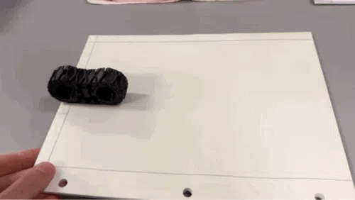 Senilă fidget printată 3D – animație rostogolire pe hârtie