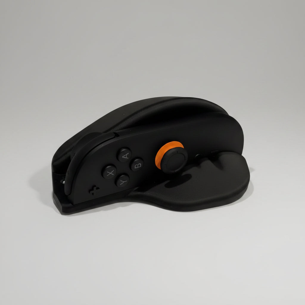 Atașament mouse Joy-Con Nintendo Switch 2 – vedere spate cu butoane SL/SR și slot card accesibile