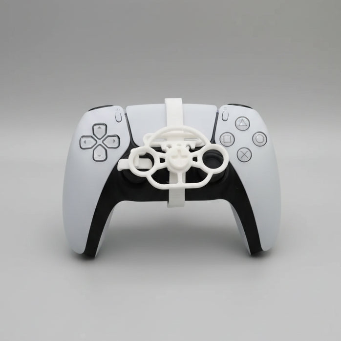 Mini volan atașament stick PS5 DualSense – vedere laterală stânga, design ergonomic cu spițe