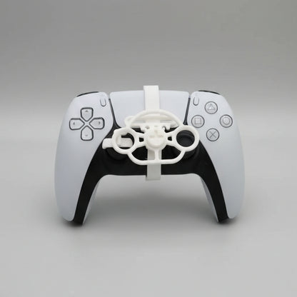 Mini volan atașament stick PS5 DualSense – vedere laterală stânga, design ergonomic cu spițe
