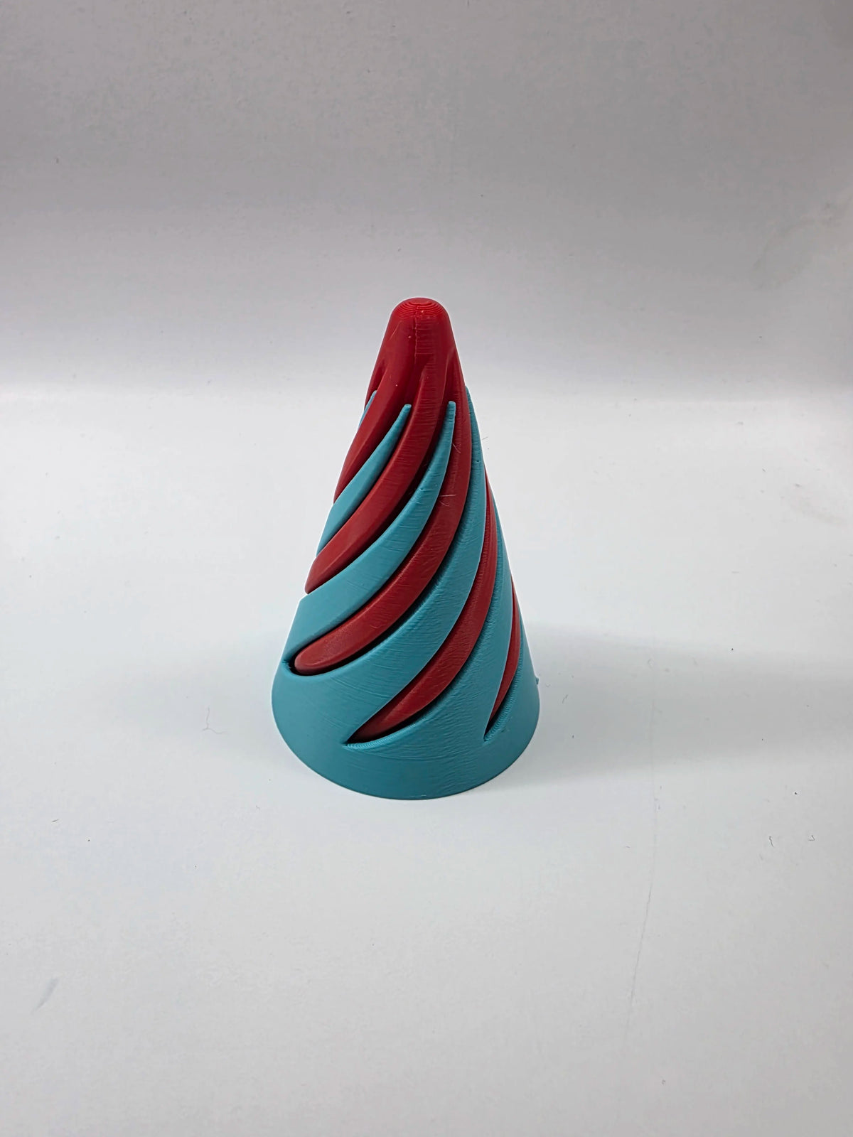 Fidget Spiral roșu-turcoaz