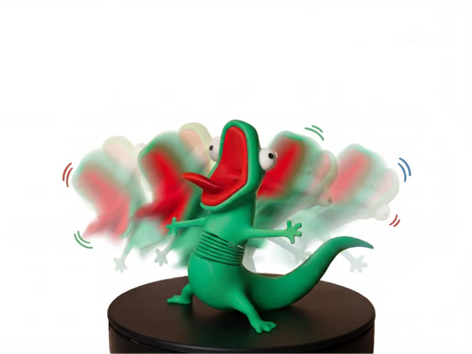 Tom Hoppers - Figurina 3D - poster oficial Hoppers-Tom Movable Spring Lizard, verde cu gura rosie