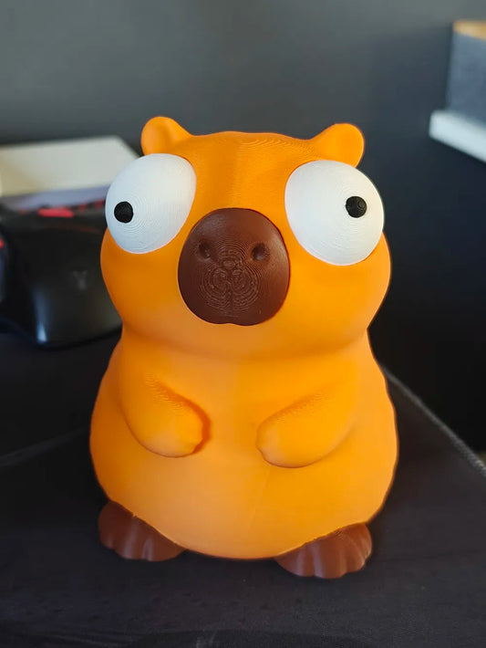 Capybara Goofy Series - vedere frontală cu ochi mobili