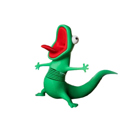 Tom Hoppers - Figurina 3D - gura larg deschisa cu limba rosie, vedere frontala pe platforma