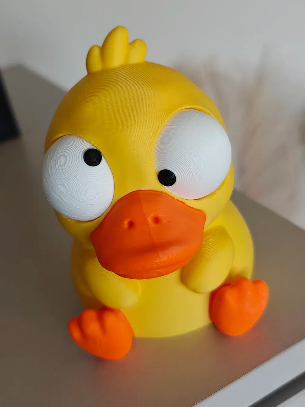Rață Goofy Series - vedere frontală cu ochi mobili și cioc portocaliu