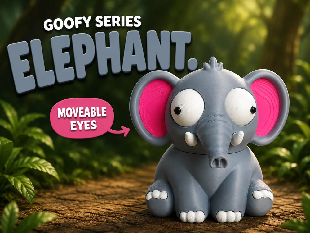 Elefant Goofy Series - poster promoțional ELEPHANT cu Moveable Eyes