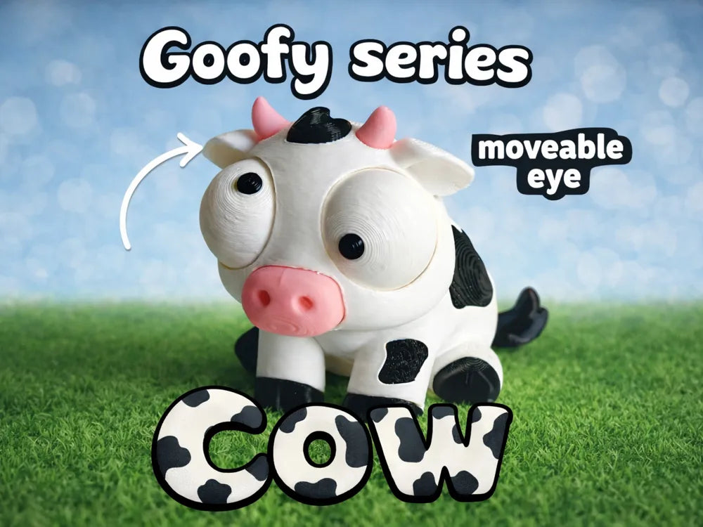 Vacă Goofy Series - poster promoțional Goofy Series Cow cu Moveable Eye