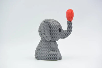 Elefant cu Inimioare Crochet Pets – vedere lateral stânga