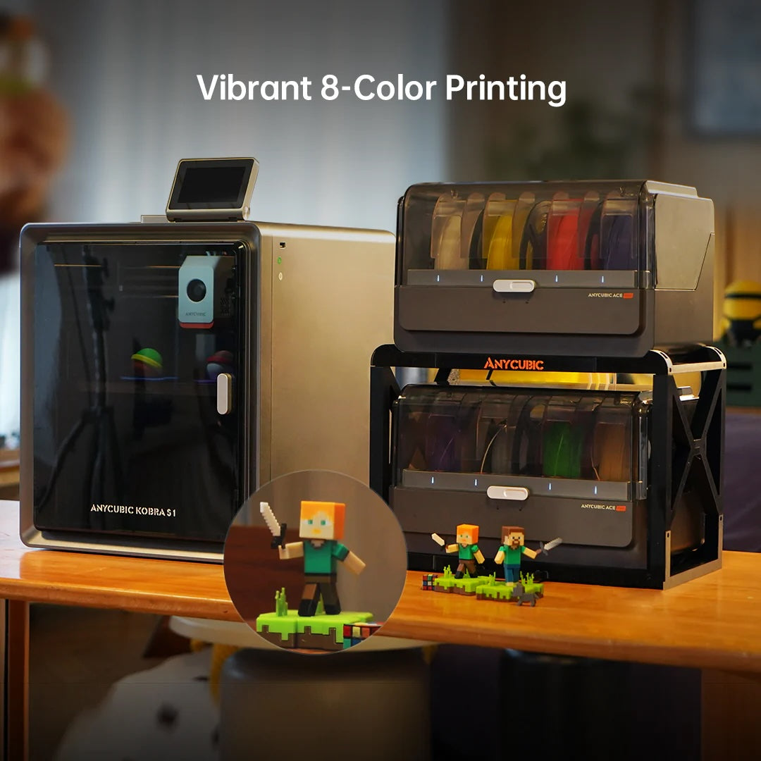 Anycubic Kobra S1 Combo – Imprimantă 3D Multicoloră CoreXY