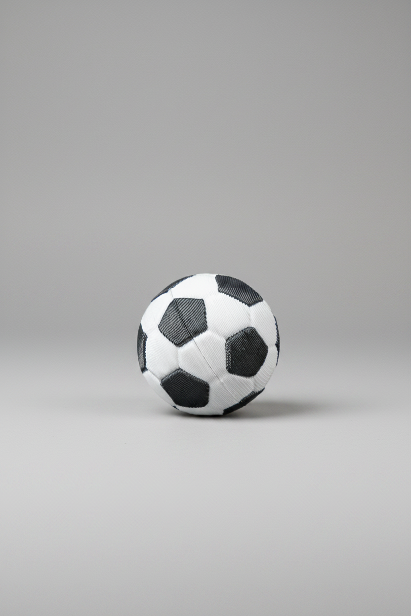 Mini minge de fotbal – imprimată 3D alb-negru