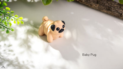 Baby Pug - Figurina 3D