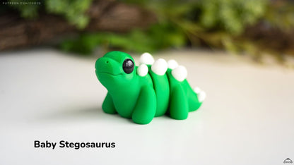 Baby Stegosaurus - Figurina 3D Dinozaur
