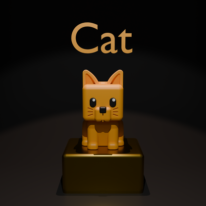 Cubic Cat – Figurină 3D Imprimată | Breloc