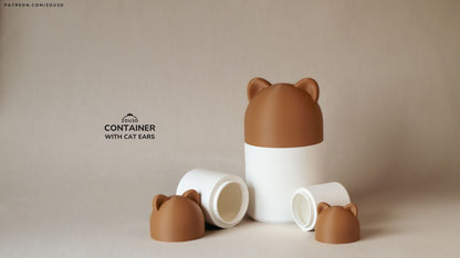 Container with Cat Ears - Recipient 3D Decorativ