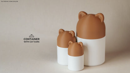 Container with Cat Ears - Recipient 3D Decorativ