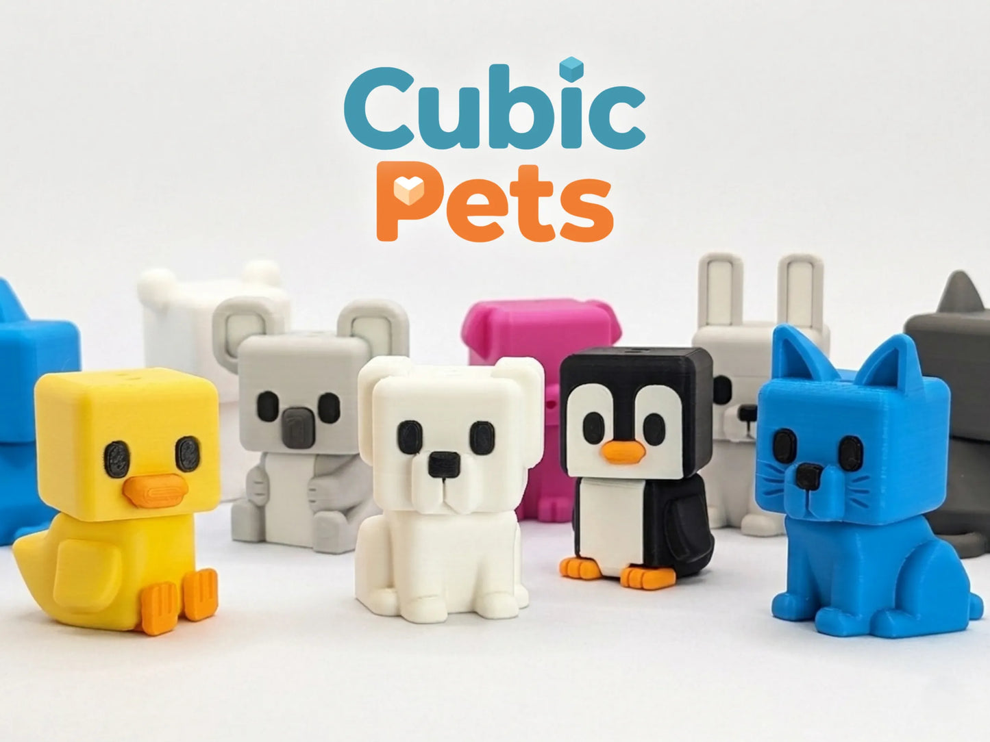 Cubic Pets – Figurine 3D cu Cap Mobil