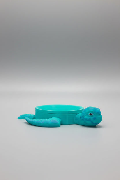 Turtle Soap Dish vedere laterală cu săpun