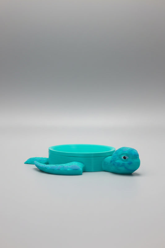 Turtle Soap Dish vedere laterală cu săpun