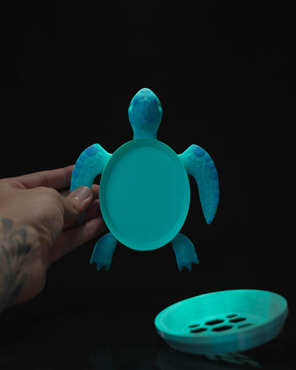 Turtle Soap Dish - vedere de sus cu capac detasat