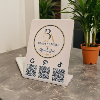 Stand Recenzii Personalizat – 2D sau 3D cu Logo