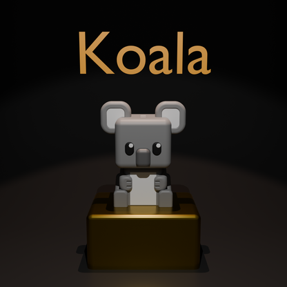 Cubic Koala – Figurină 3D Imprimată | Breloc