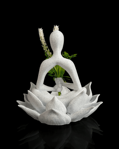 Lotus Keeper Planter – figură fără flori, vedere frontală