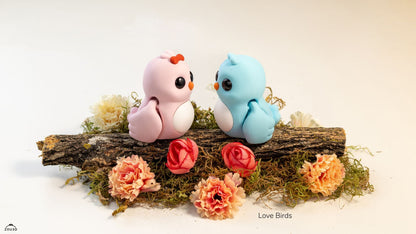 Love Birds - Set Figurine 3D Pasarele Indragostite