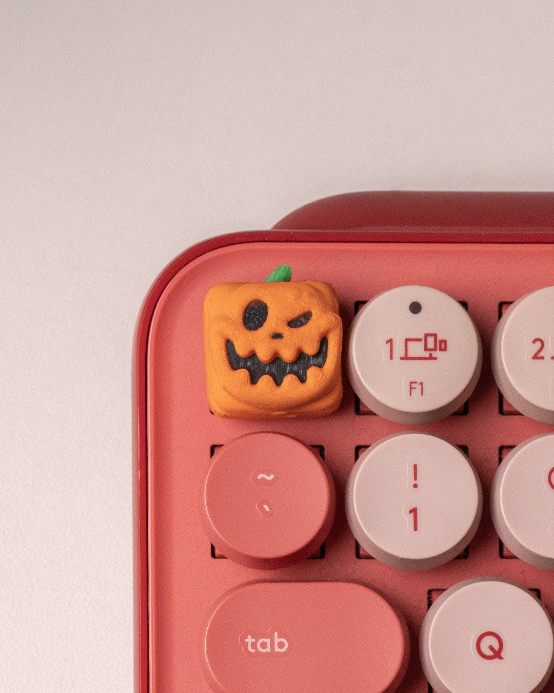 Pumpkeycap - tastă mecanică Halloween dovleac 3D, vedere față