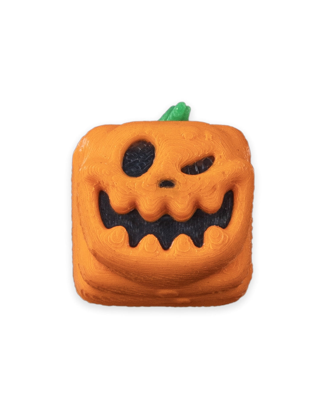 Pumpkeycap montat pe tastatură mecanică roz - vedere din față