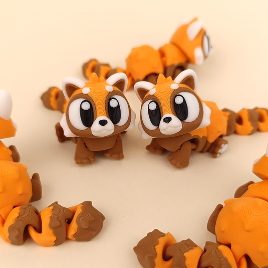 Red Panda - Figurina 3D Panda Rosu Kawaii Articulat