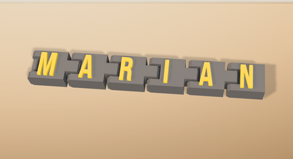 Breloc Articulat Personalizat cu Nume – Imprimat 3D cu Font, Culoare și Design la Alegere