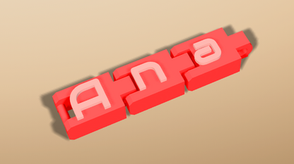 Breloc Articulat Personalizat cu Nume – Imprimat 3D cu Font, Culoare și Design la Alegere