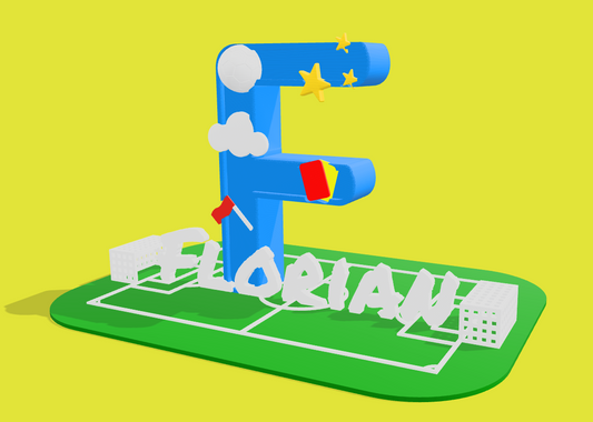 Literă 3D Personalizată – Decorațiune Imprimată 3D cu Temă la Alegere