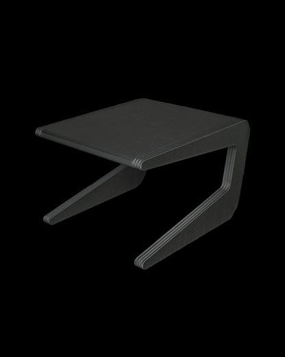 Raft stivuibil bucătărie - render 3D vedere laterală negru