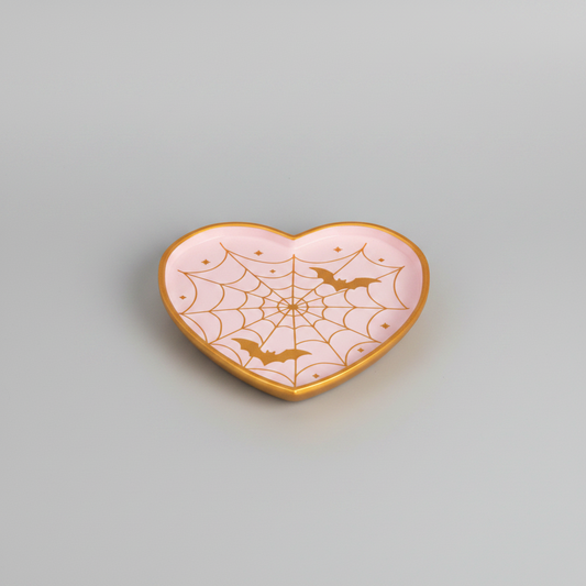 Spiderweb Heart Trinket Dish față