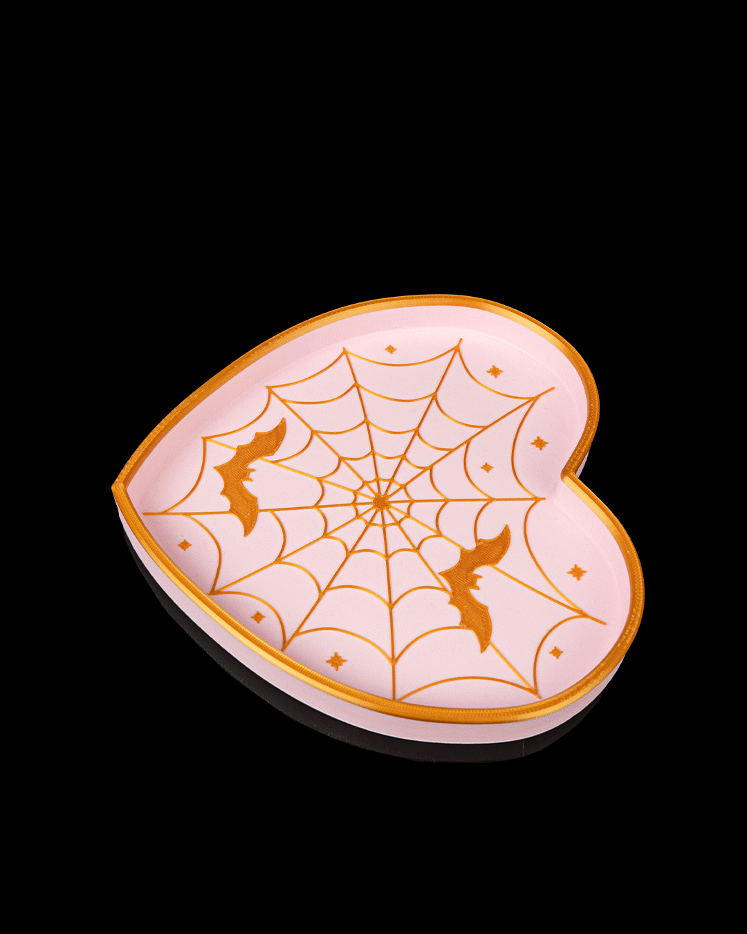 Spiderweb Heart Trinket Dish unghi 1