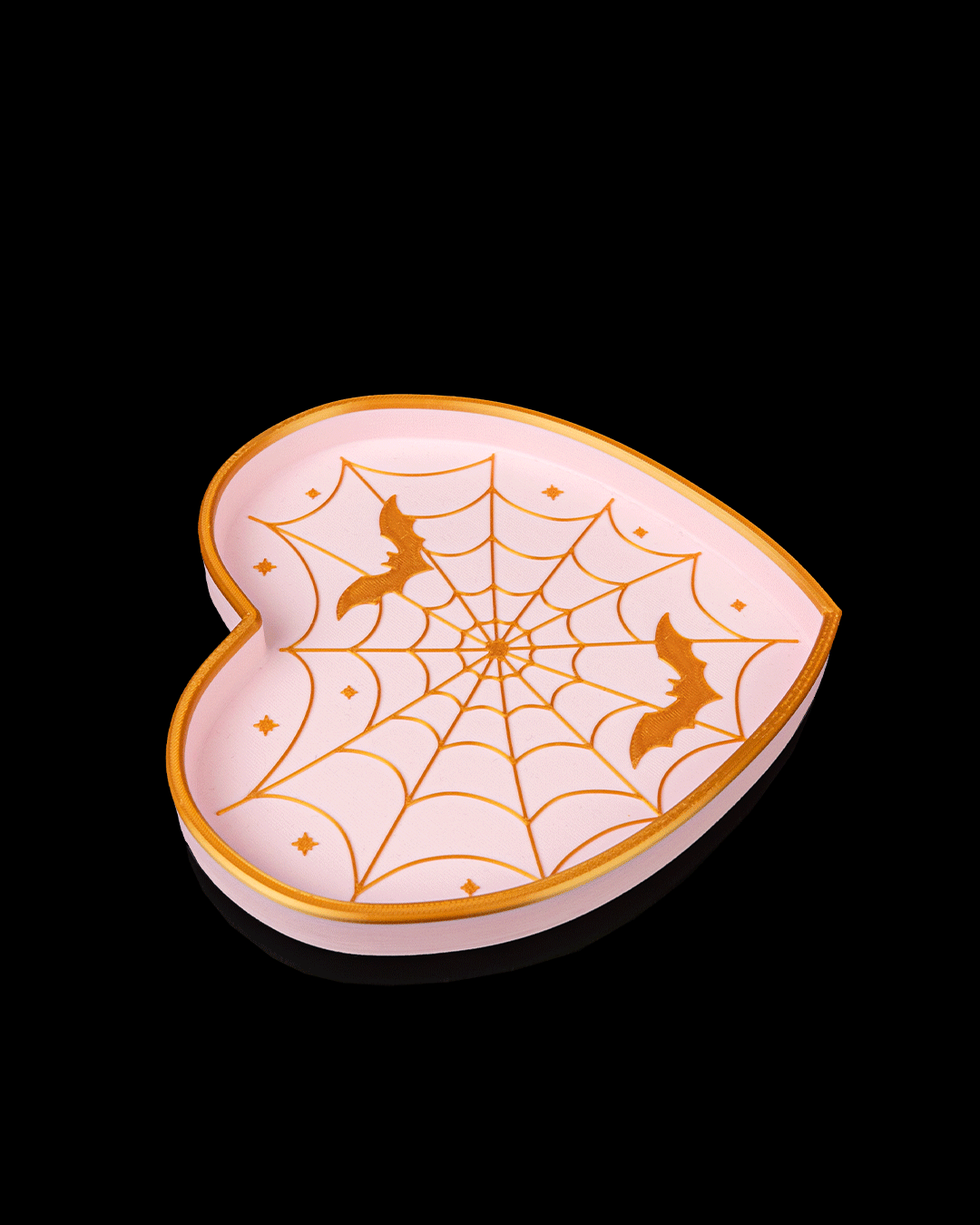 Spiderweb Heart Trinket Dish unghi 2