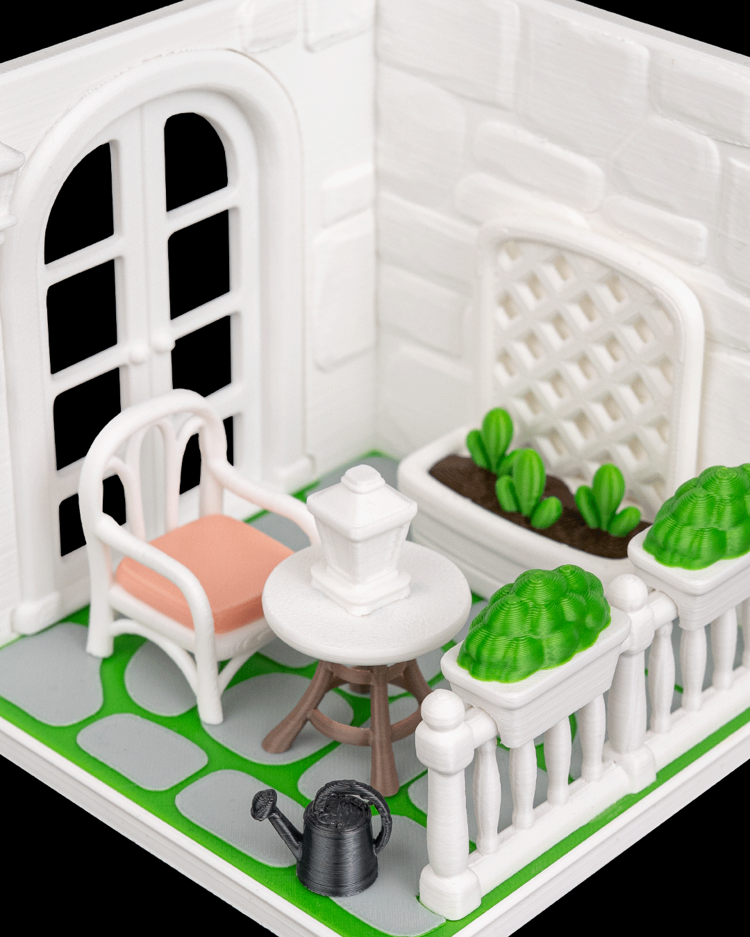 Tiny Balcon - vedere izometrică detalii plante