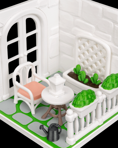Tiny Balcon - vedere izometrică detalii plante