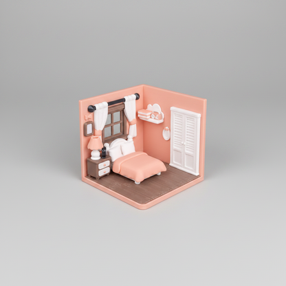 Tiny Bedroom - Dioramă Tiny House Imprimată 3D
