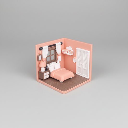 Tiny Bedroom - Dioramă Tiny House Imprimată 3D